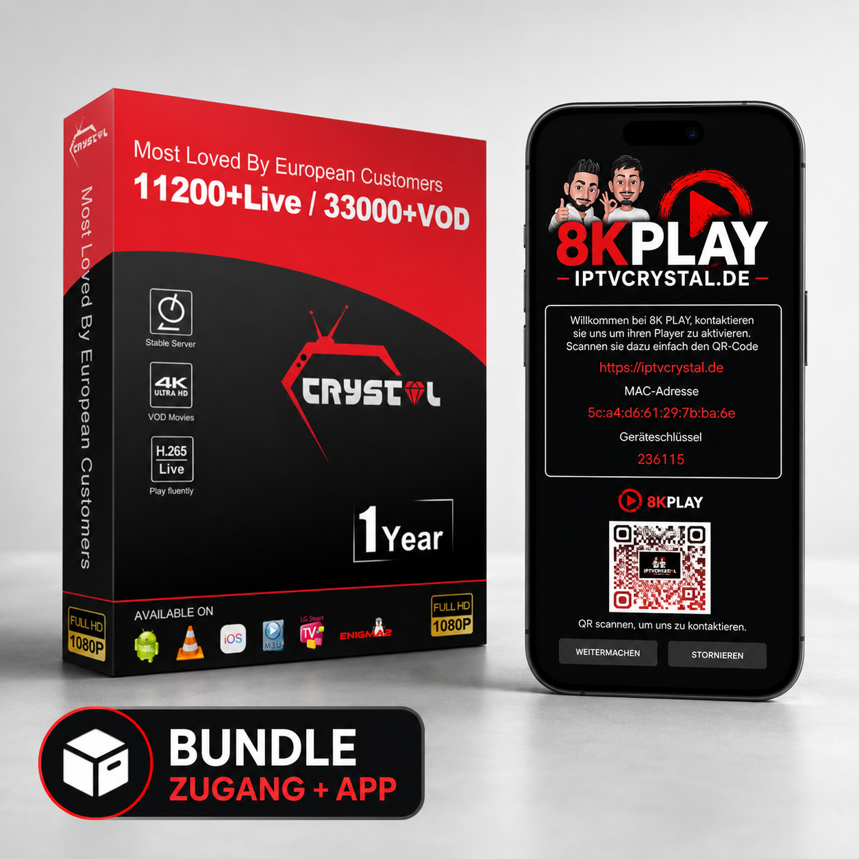 CRYSTAL 12 Monate + Player